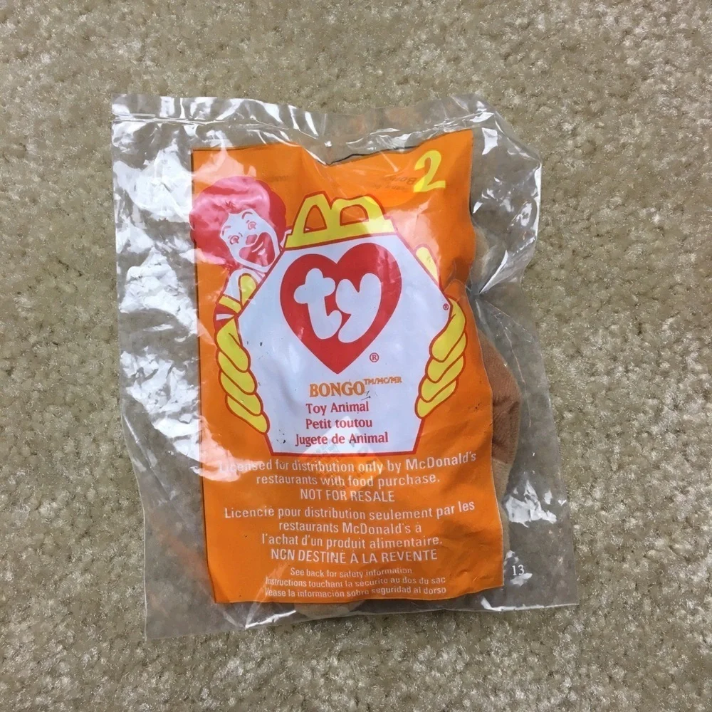 BOGO TY Mcdonald’s Teenie Beanie Bongo the Monkey 1998